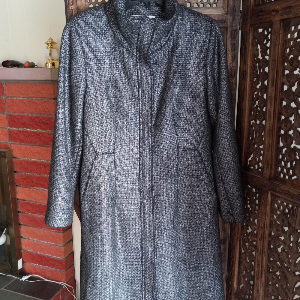 Calvin Klein Metallic wool stand collar size 6